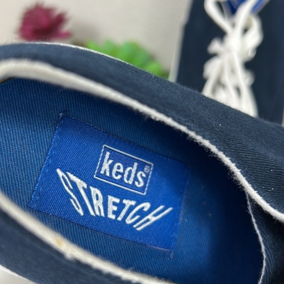 Ked’s Stretch Platform Sneaker 5.5 Classic Navy Lace Up Square Box Toe - Picture 9 of 10